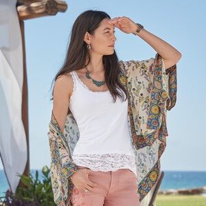 SUNDANCE Women’s Elan Tank Top Lace Camisole Shirt XL White